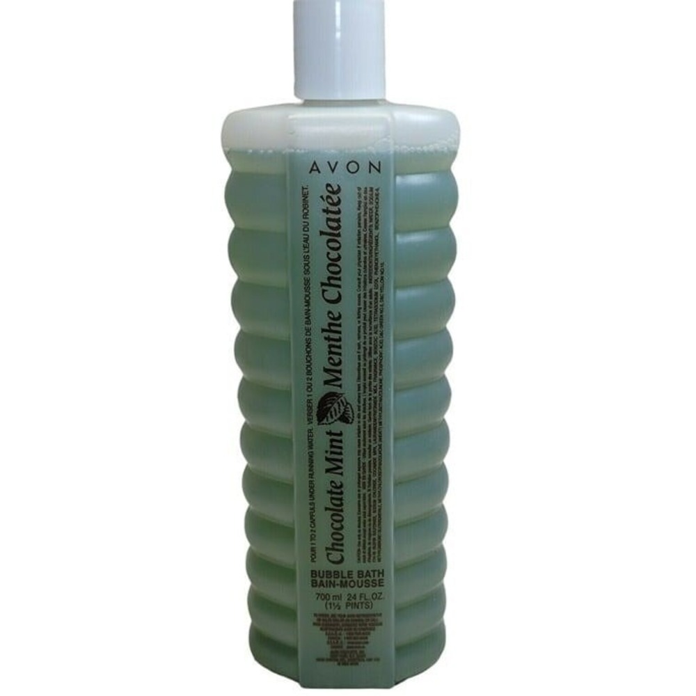 Avon Bubble Bath Green Chocolate Mint Menthe 24oz Mothers Gift Vtg Sealed